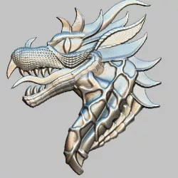 Dragon 3d Relief STL & OBJ files