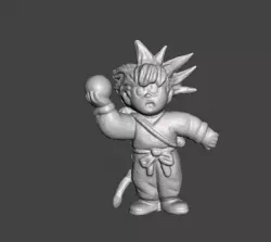 dragon ball figures vintage .stl .obj goku bulma