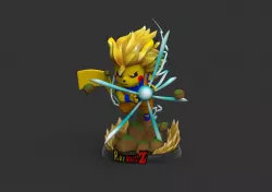 Dragon Ball Pikachu SSJ3 Goku