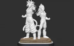 dragon ball SSJ4 GOKU & VEGETA DRAGON BALL GT