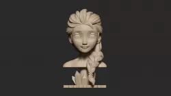 Elsa Bust - 3D Print Model