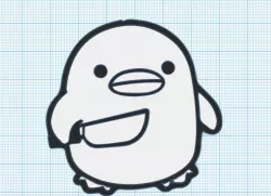 Evil Penguin Keychain