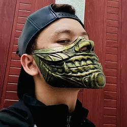 Face Mask - Samurai Hannya Mask -Corona Mask for Halloween Cosplay