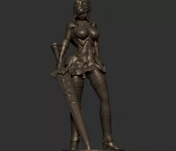 Fairy tail - Erza Scarlet sexy statue - warrior version and Xin armor