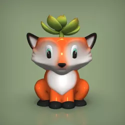 Fox planter 3D print model