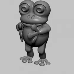 frog, frog STL, OBJ