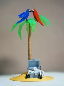 Fun Treasure Island With Skeleton