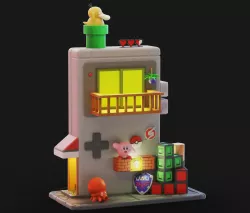 Gameboy House Diorama