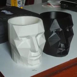Geometric face vase