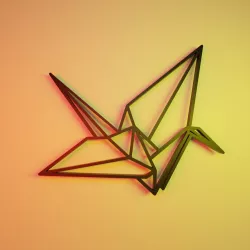 geometric origami painting