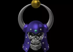 GREAT BLACK WIZARD SKELETOR HELMET
