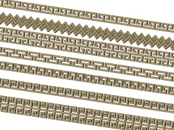 Greek key pattern strips 3D print model