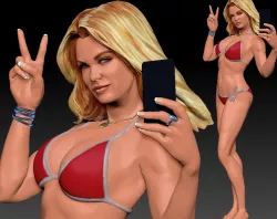GTA V girl Textured 3d print