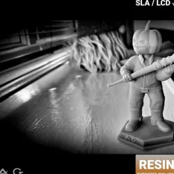 Halloween COVID Buster Pumpkin A.G. - Miniature Resin Ready to 3D print