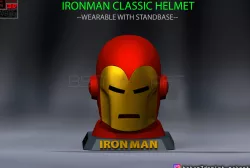 IronMan Classic Helmet - wearable with standbase - Marvel Comic