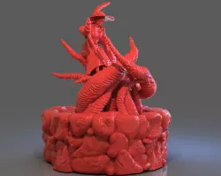 Jenny Barnes VS Dark Young Of Niggurath Diorama