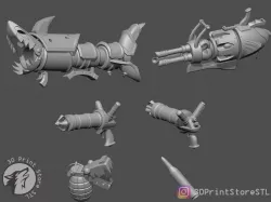 Jinx Weapon Collection LOL - Fan Art 3D print model 3D print model