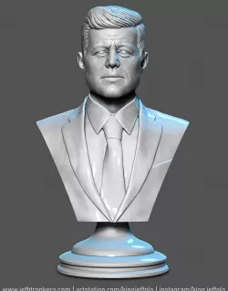 John F Kennedy Bust (3D Print model)