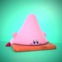 Kirby fanart - cone mouth - Kirby and the Forgotten Land