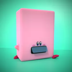 Kirby fanart - vending mouth - Kirby and the Forgotten Land