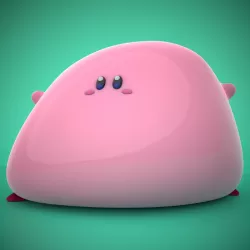 Kirby fanart -water-balloon mouth -Kirby and the Forgotten Land 3D print model