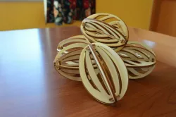 laser cutted easter eggs puzzle
