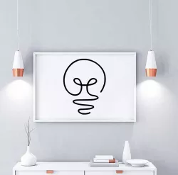 LIGHT BULB LINE ART
