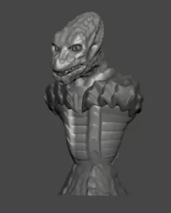 Lizard 3 fantasy busta art dragon