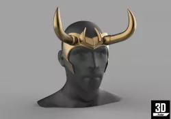 LOKI TV Series Helmet for 3D Printing STL