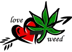 love weed keychain