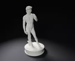 Low Poly David Statue