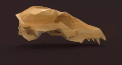 Low Poly Fox Skull