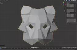 Low poly lion mask