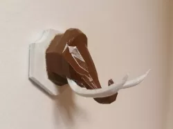 Low poly Mammoth head