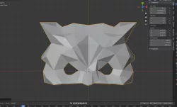 Low poly owl mask
