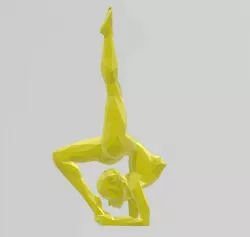 Low poly Printable Dancer Yoga Art