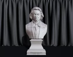 Ludwig van Beethoven Bust  Model Printing Miniature Assembly File STL for 3D Printer FDM-FFF DLP-SLA-SLS