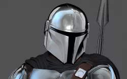 MANDALORIAN BESKAR BOOK OF BOBA FETT DISNEY DARKSABER STATUE 3D print model