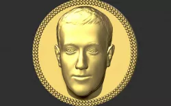 Mark Zuckerberg medallion pendant 3D printing ready stl obj