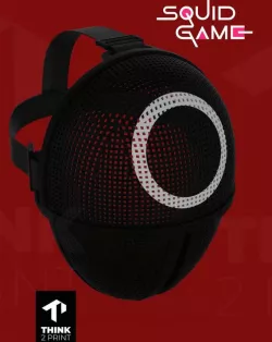 MASK- MASK SQUID GAME - SQUID GAME SOLDIER MASK - SQUID GAME SOLDIER MASK FANART (NON FOLDABLE) - COSPLAY - SQUID GAME SOLDIER MASK