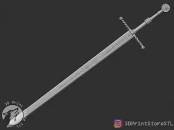 Mastercrafted Wolven Steel Sword From The Witcher - Fan Art 3D print model