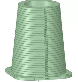 Measuring cone for O-rings. Diameter 91-120 mm.