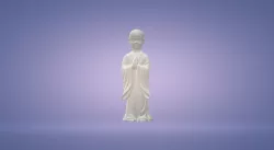 Meditating monk