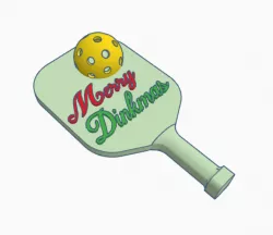 Merry Dinkmas Pickle Ball ornament