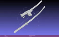 Metal Gear Rising Jetstream Sam Muramasa Sword And Sheath Assembly