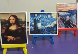 Mini Easels with Portrait Canvas