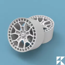 Modern wheels - Rotiform ZMO-M style - wheel set for model cars and diecast, 1/24 scale