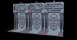 Modular Sci-Fi Corridor Bookshelf Diorama for 3.75" Figures