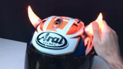 Motorcycle Helmet Devil Horn
