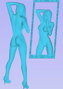 NAKED WOMAN IN THE MIRROR